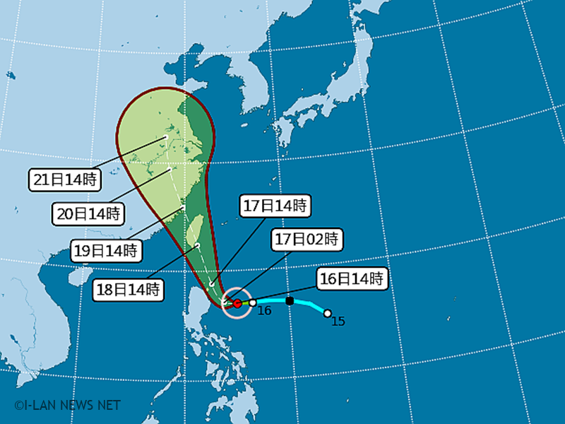 輕颱丹娜絲有可能成穿心颱 預測18日影響台灣!