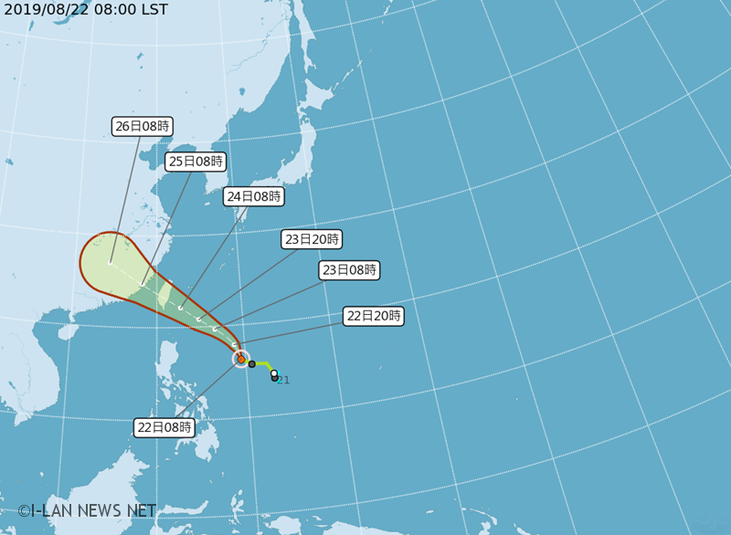 美日台中氣象預報路徑都指輕颱白鹿將登陸台灣!