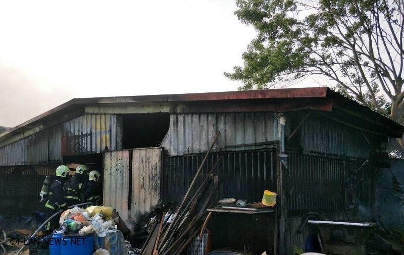 五結孝威南路養豬場發生火警