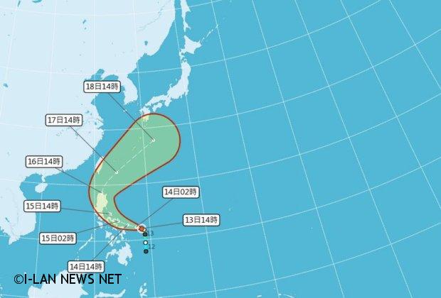 黃蜂颱風將增強為中颱 預測週日最接近南台灣