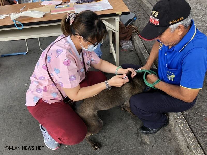 羅東鎮公所於今日起一連四天，在羅東鎮中山公園福德廟辦理狂犬病預防注射活動。