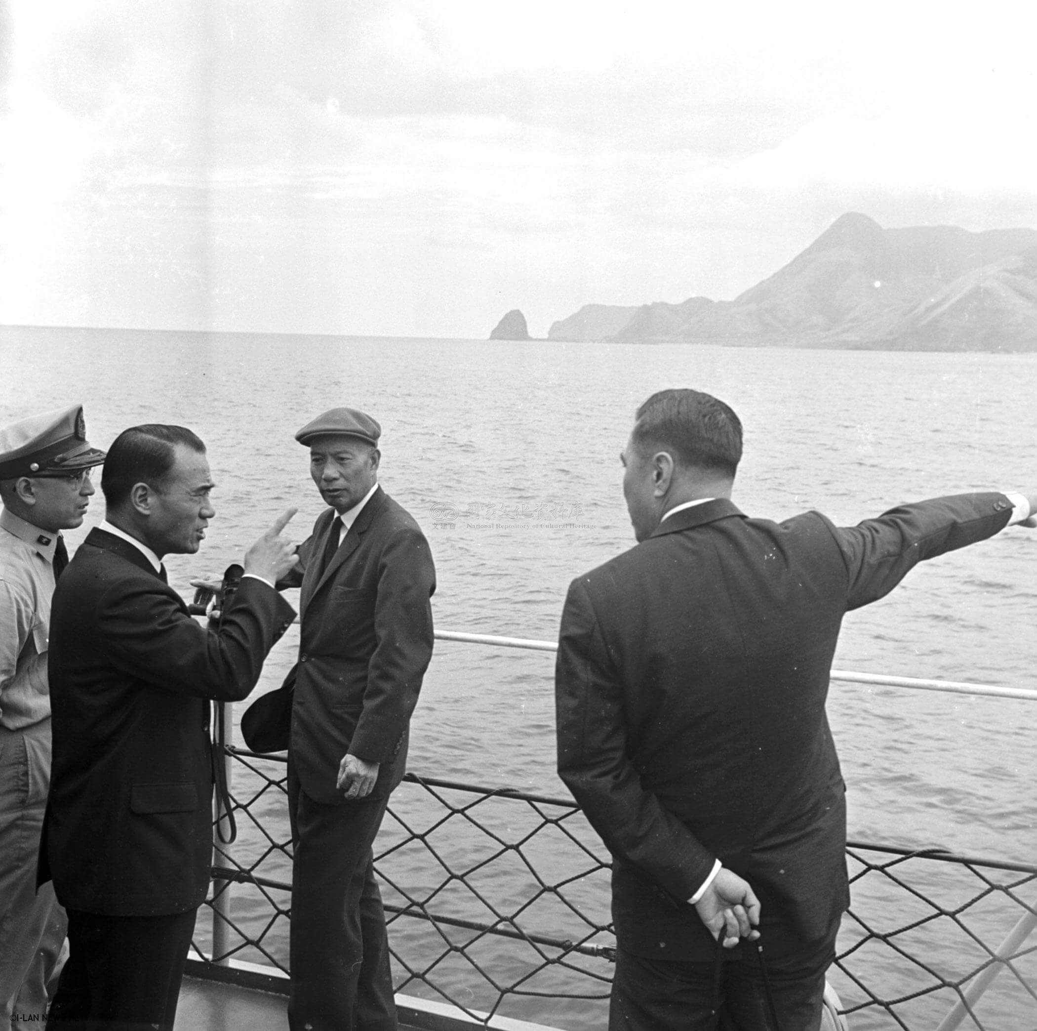 54年9月30日-台灣省主席黃杰巡視龜山島-國家文化資料庫提供。
