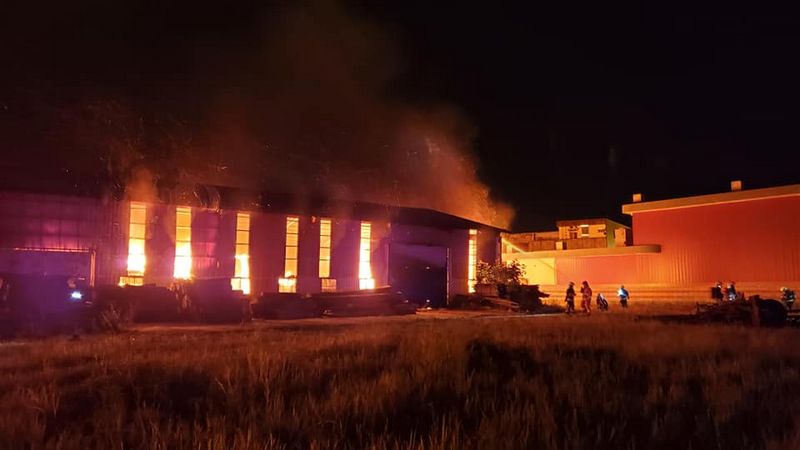 羅東木材工廠大火延燒4個小時全毀!