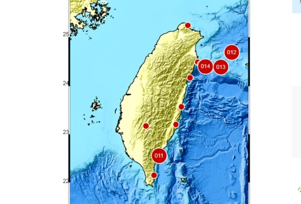 宜蘭縣政府東偏南2分鐘內發生 2次地震 震央相距25.1公里