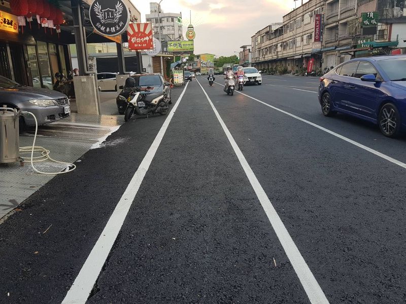 羅東鎮倉前路至五結路三段道路整修增設自行車專用道 居民抗議後復原!