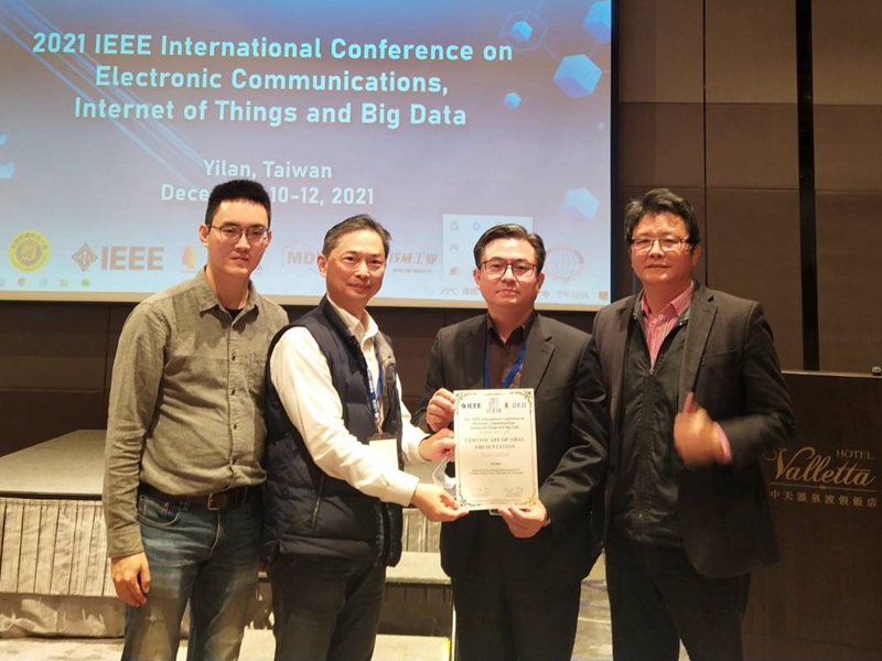 黃毓恒在國際研討會中發表「物聯網技術打造智慧城市」論文 獲高度評價