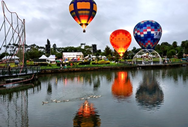 礁溪熱氣球嘉年華3月26日下午開放高空觀湖!