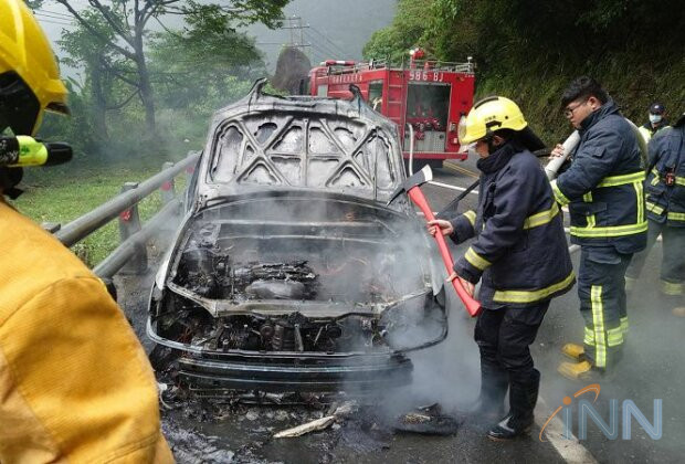 蘇花公路南下120.1公里發生火燒車事故!