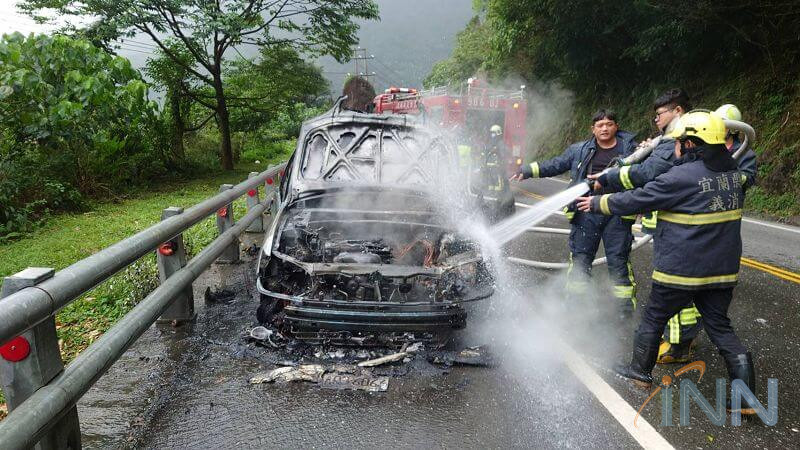 蘇花公路南下120.1公里發生火燒車事故!