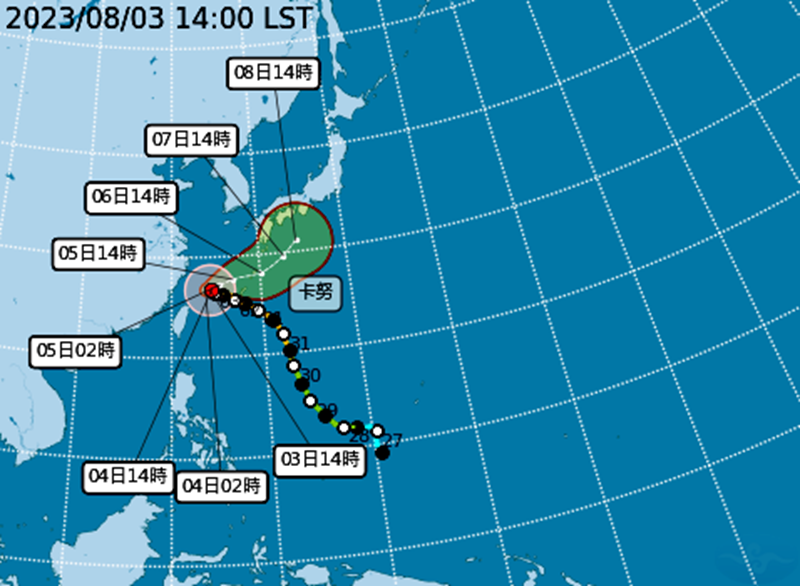 卡努颱風3日下午5點後宜蘭國道客運停駛!