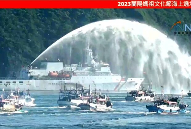 2023蘭陽媽祖文化節新竹艦護航、120艘漁船海上大遶境壯觀