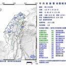 花蓮縣政府東北方32.8公里發生芮氏規模5.8有感地震!