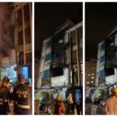 羅東民族路火警全家攀水管逃火場命懸一線！(照片由網友陳致謙提供)