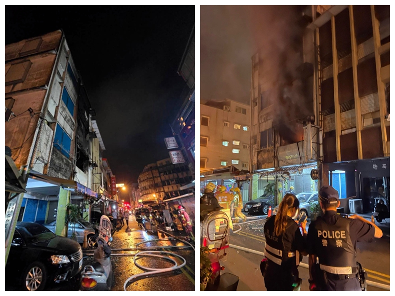 羅東民族路火警全家攀水管逃火場命懸一線!(照片由網友陳致謙提供)