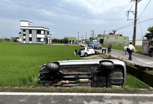 礁溪四結路車禍兩車犁田 三人送醫無酒駕