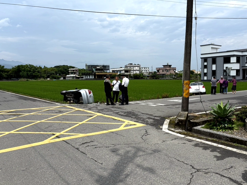 礁溪四結路車禍兩車犁田 三人送醫無酒駕