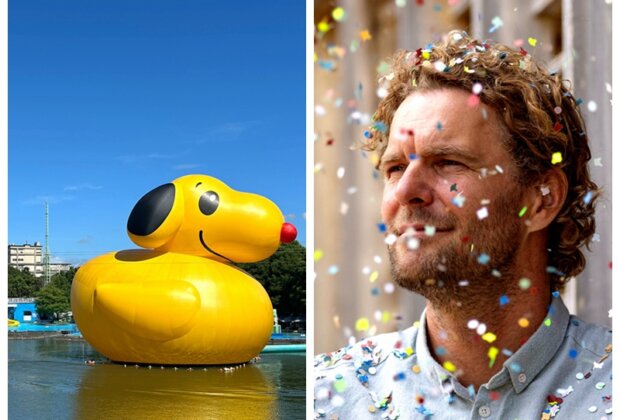 7月9日的童玩節！霍夫曼與史努比鴨同框