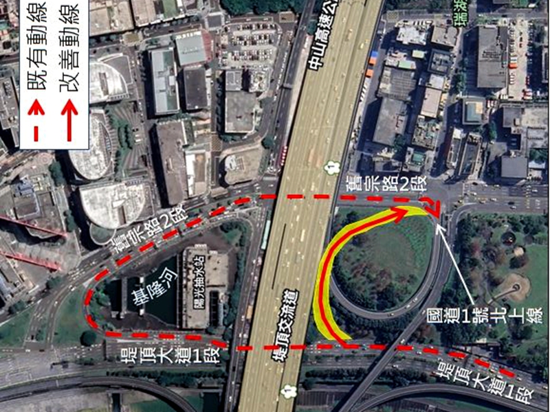 內科堤頂大道北上引道啟用 省時又舒適(照片台北市政府提供)
