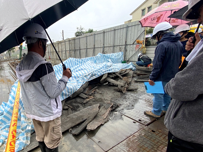頭城工地挖出木構件案 專家確認非考古層