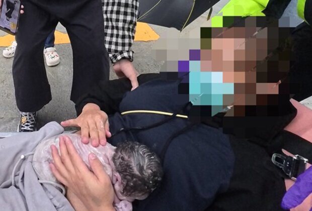 宜蘭孕婦路旁急產 消防暖舉新生兒平安送醫