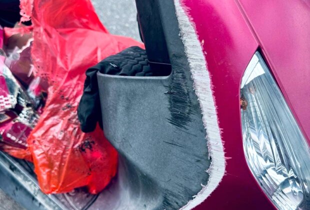 蘇澳移山路美猴王攔路 女騎士閃不及棃田!