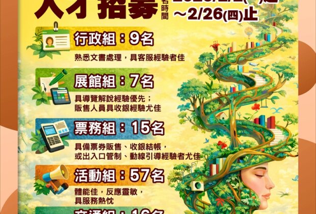 想邊工作邊玩展？宜蘭綠博找你一起上場!