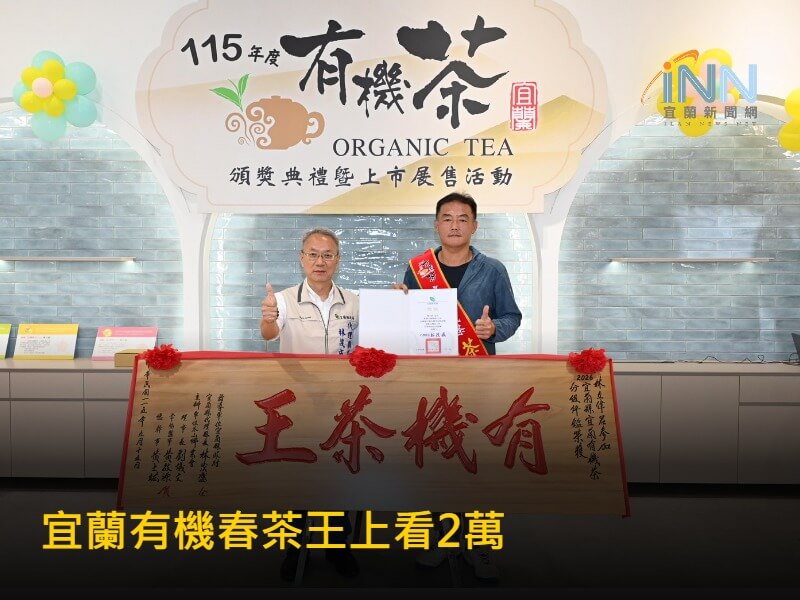 宜蘭春茶有機茶王每斤上看2萬